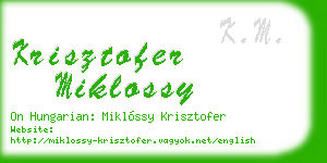 krisztofer miklossy business card