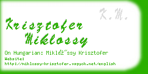 krisztofer miklossy business card